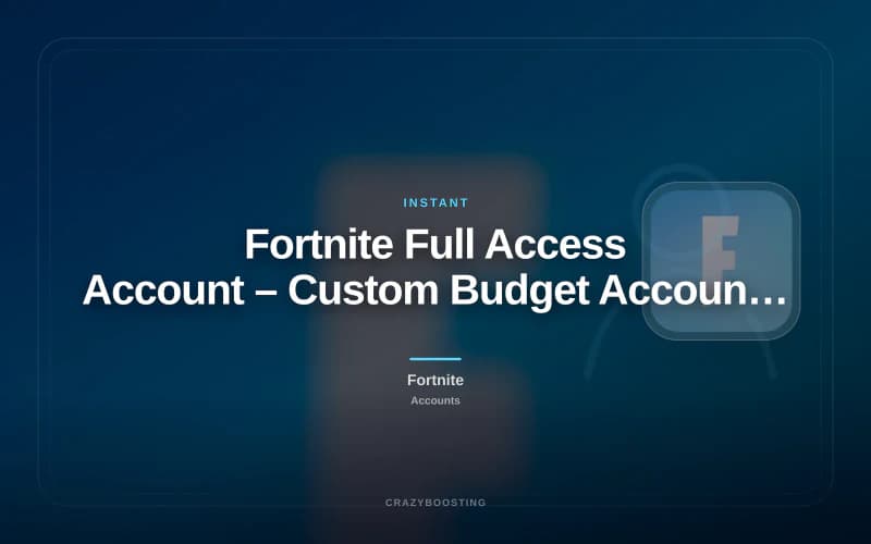 Fortnite Full Access Account – Custom Budget Account with Skins