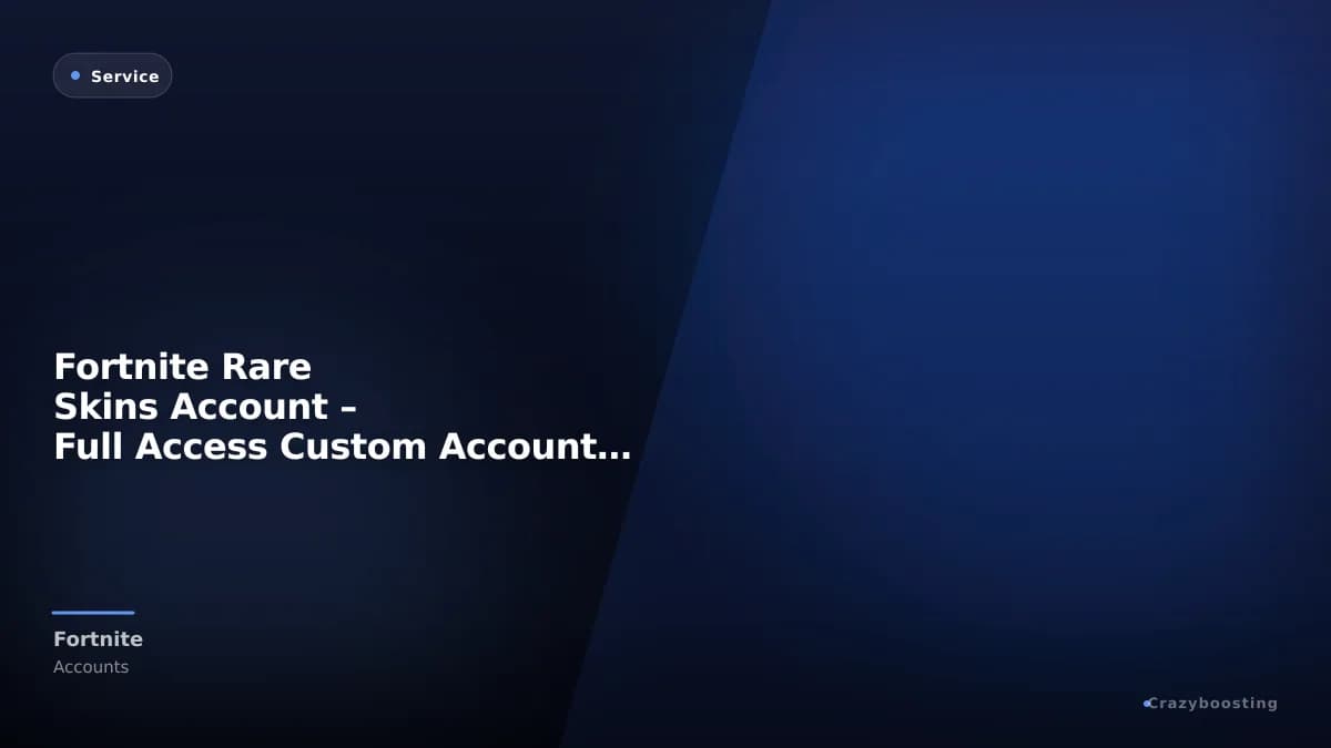 Fortnite Rare Skins Account – Full Access Custom Account Request