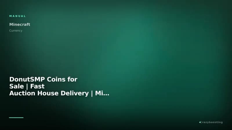 DonutSMP Coins for Sale | Fast Auction House Delivery | Minecraft DonutSMP Money