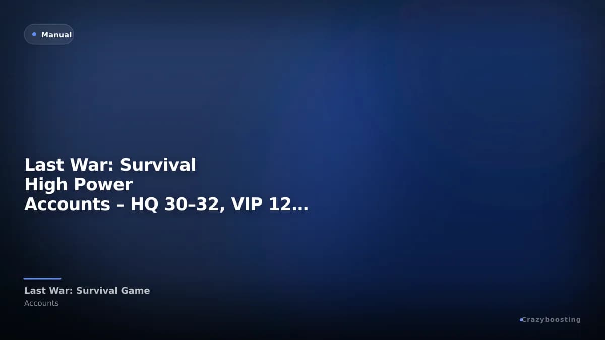 Last War: Survival High Power Accounts – HQ 30–32, VIP 12–13, UR Heroes