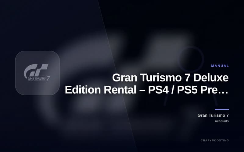 Gran Turismo 7 Deluxe Edition Rental – PS4 / PS5 Premium Access