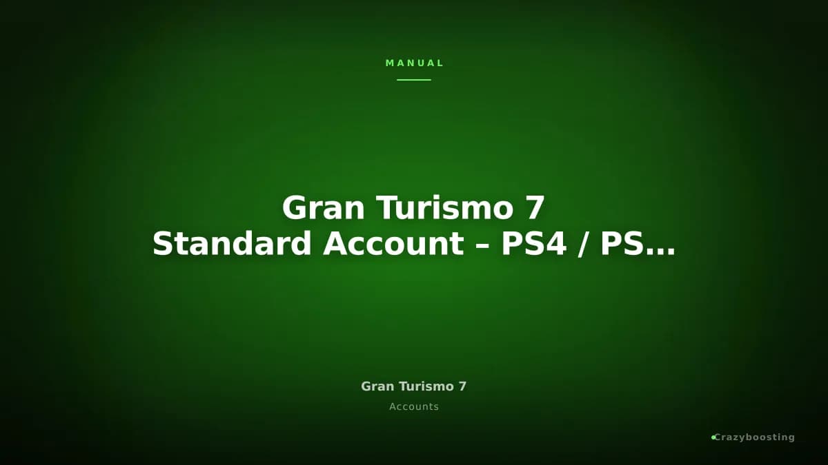 Gran Turismo 7 Standard Account – PS4 / PS5 Permanent Access
