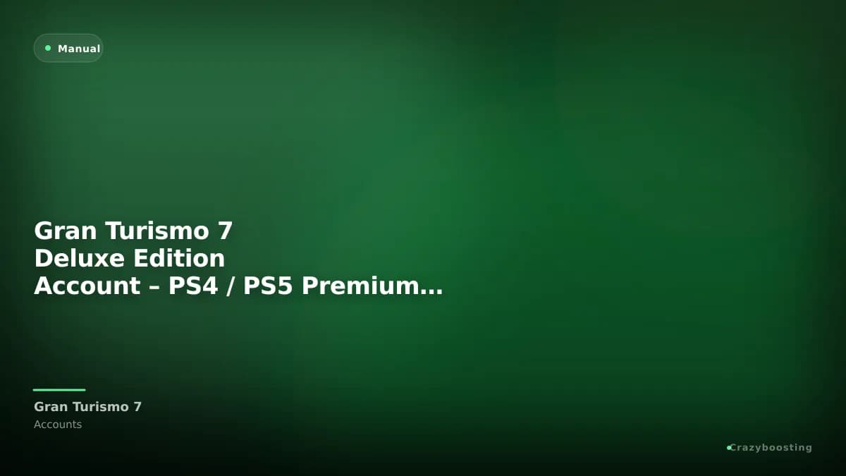 Gran Turismo 7 Deluxe Edition Account – PS4 / PS5 Premium Access
