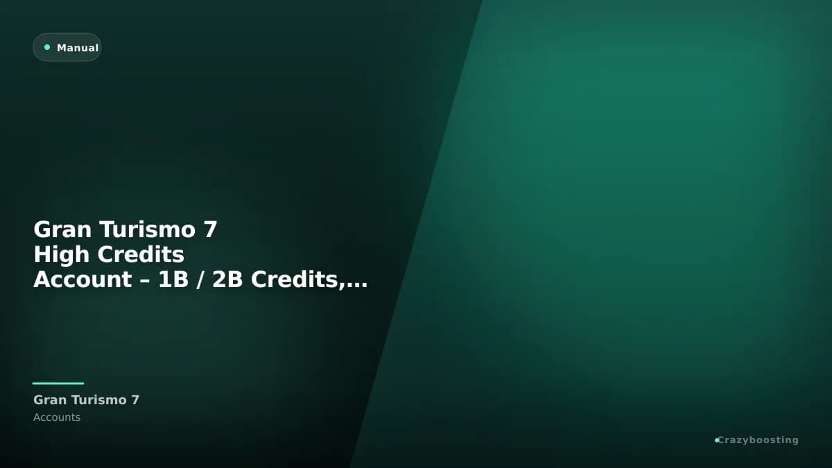 Gran Turismo 7 High Credits Account – 1B / 2B Credits, PS4 & PS5