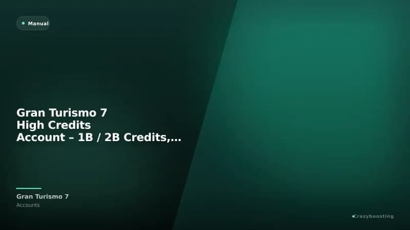 Gran Turismo 7 High Credits Account – 1B / 2B Credits, PS4 & PS5