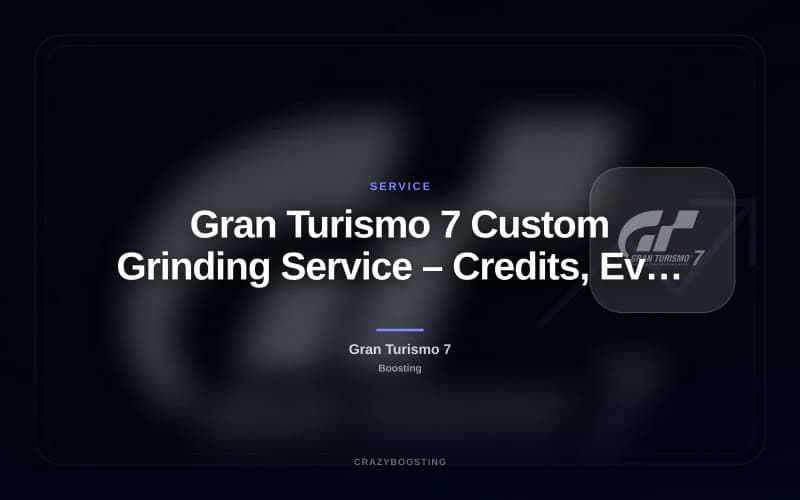 Gran Turismo 7 Custom Grinding Service – Credits, Events, Cars & Progress