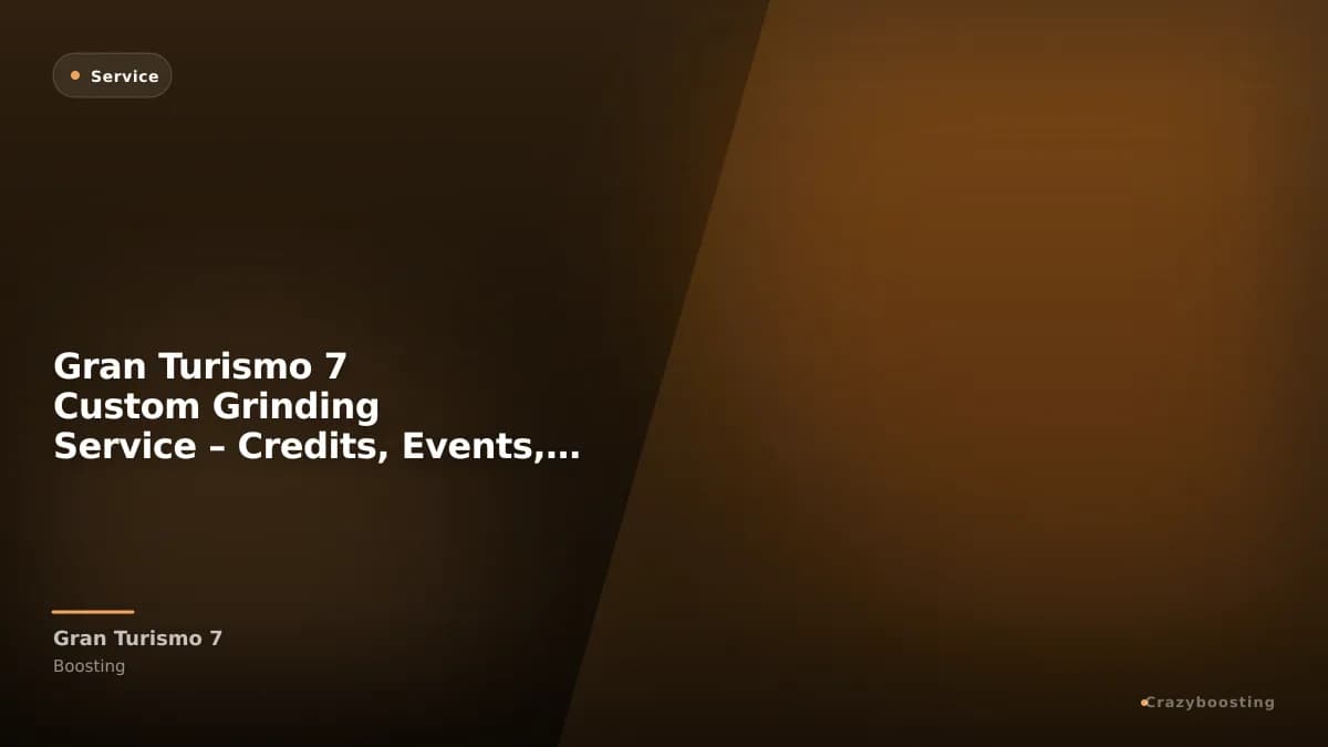 Gran Turismo 7 Custom Grinding Service – Credits, Events, Cars & Progress