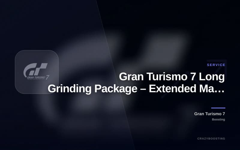 Gran Turismo 7 Long Grinding Package – Extended Manual Progress Service
