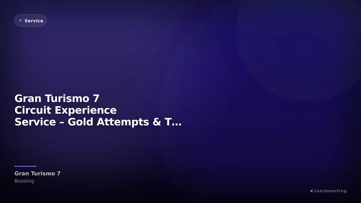 Gran Turismo 7 Circuit Experience Service – Gold Attempts & Track Completion