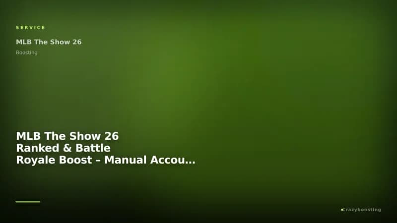 MLB The Show 26 Ranked & Battle Royale Boost – Manual Account Service