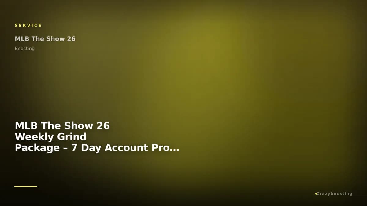 MLB The Show 26 Weekly Grind Package – 7 Day Account Progress Service