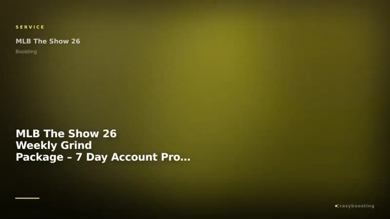 MLB The Show 26 Weekly Grind Package – 7 Day Account Progress Service