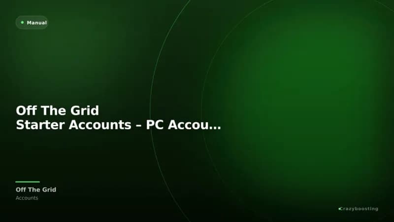 Off The Grid Starter Accounts – PC Accounts for New Players