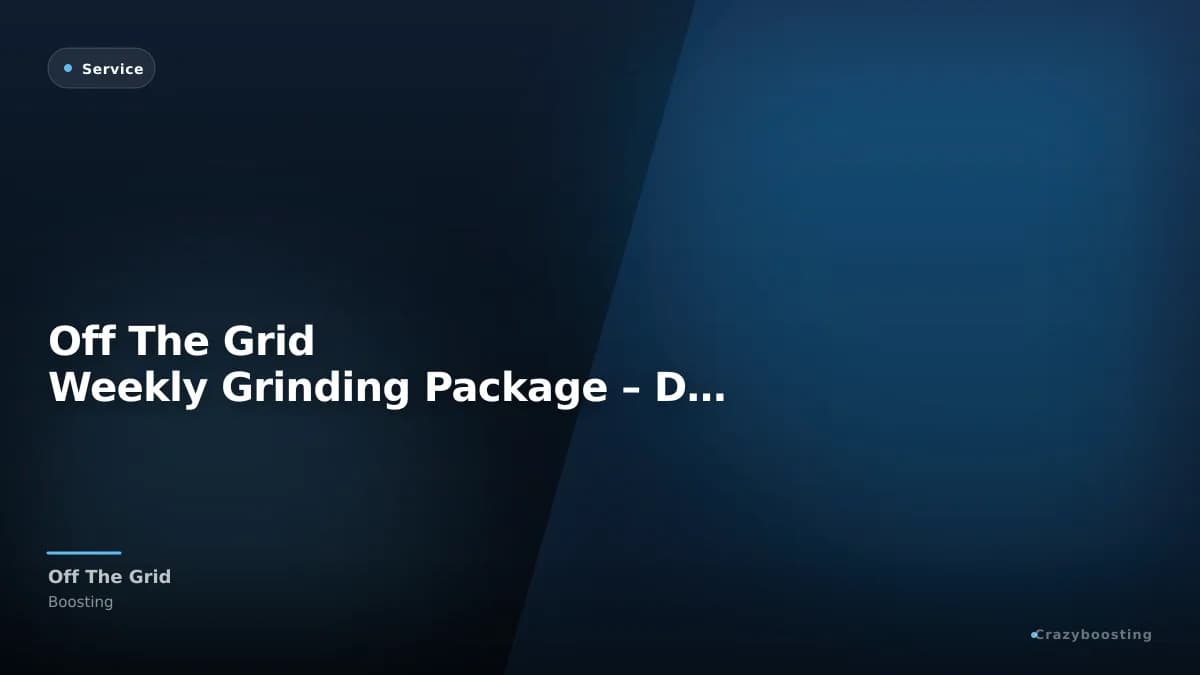 Off The Grid Weekly Grinding Package – Daily Manual Progress