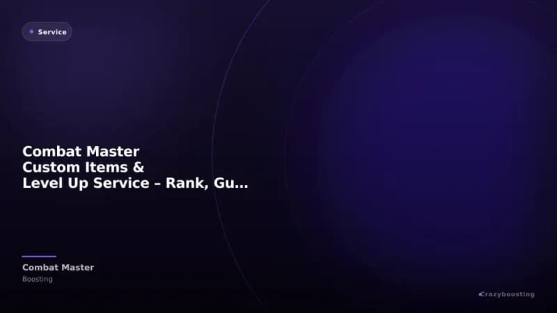 Combat Master Custom Items & Level Up Service – Rank, Guns, BP, CP & Camo Unlocks