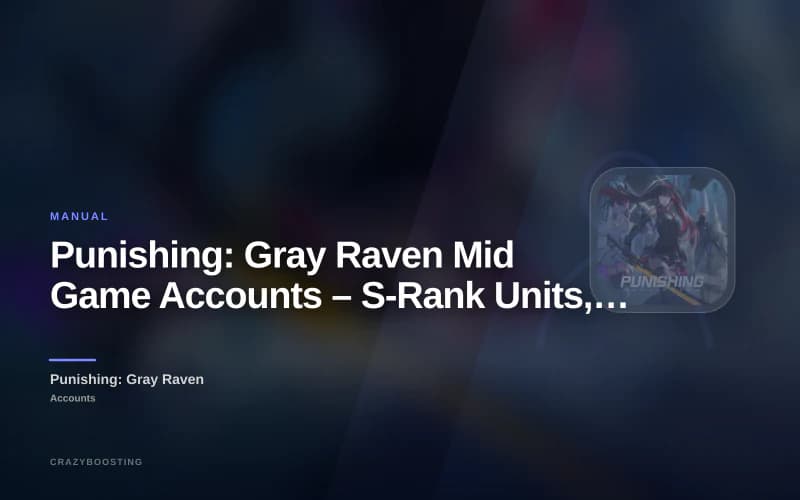 Punishing: Gray Raven Mid Game Accounts – S-Rank Units, Signatures & Progress