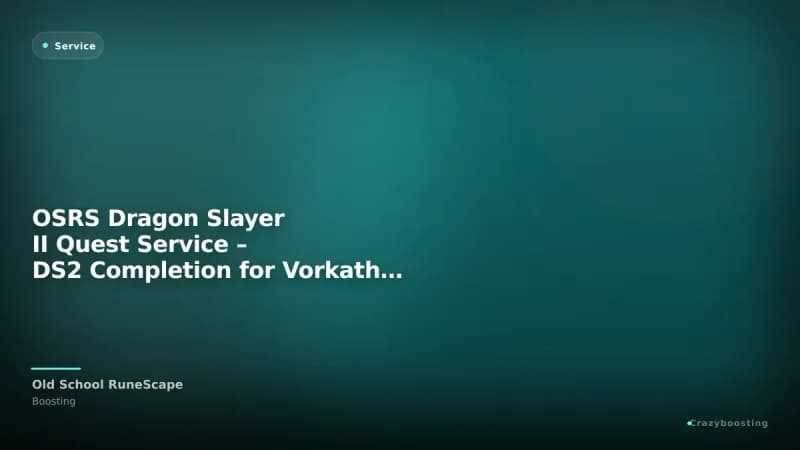 OSRS Dragon Slayer II Quest Service – DS2 Completion for Vorkath Access