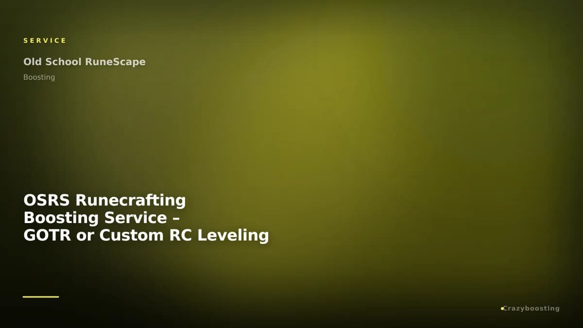 OSRS Runecrafting Boosting Service – GOTR or Custom RC Leveling