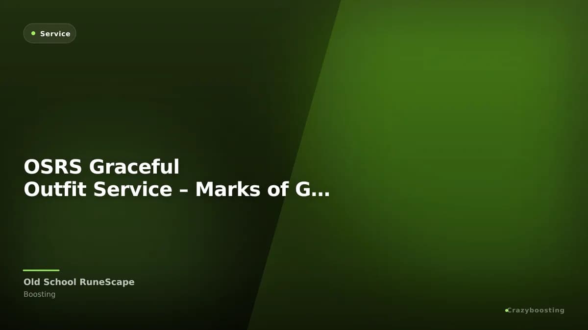 OSRS Graceful Outfit Service – Marks of Grace Farming