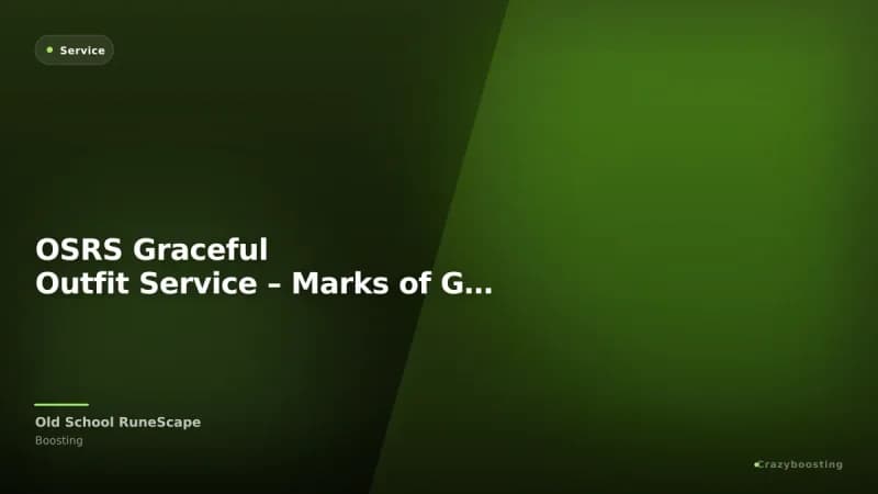 OSRS Graceful Outfit Service – Marks of Grace Farming