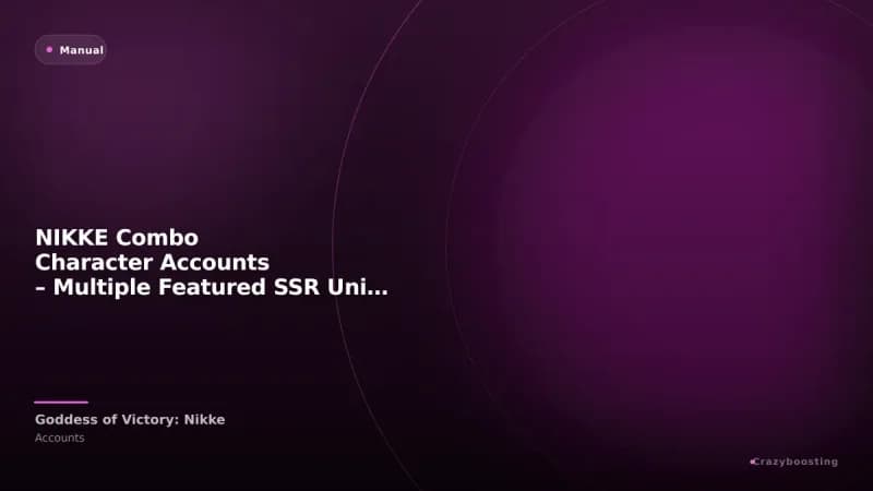 NIKKE Combo Character Accounts – Multiple Featured SSR Units in One Account