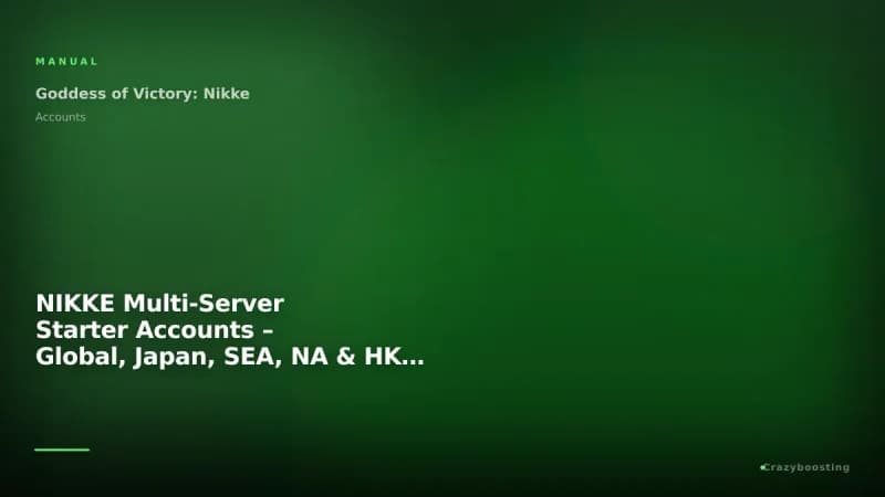 NIKKE Multi-Server Starter Accounts – Global, Japan, SEA, NA & HK/MO/TW Options