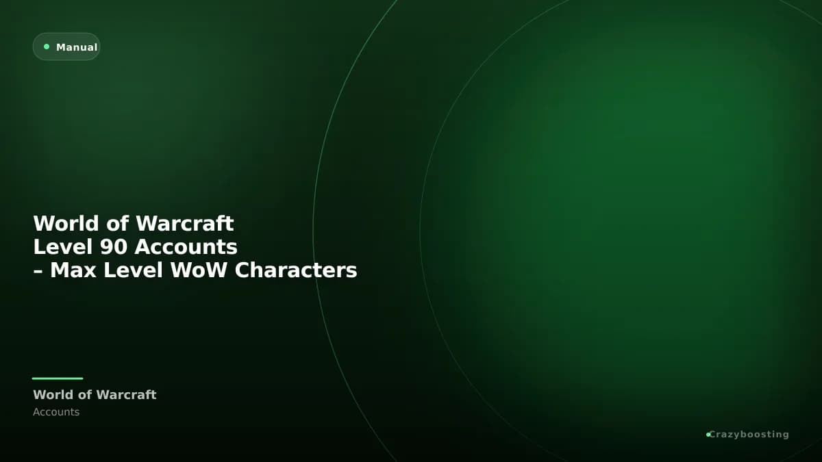 World of Warcraft Level 90 Accounts – Max Level WoW Characters