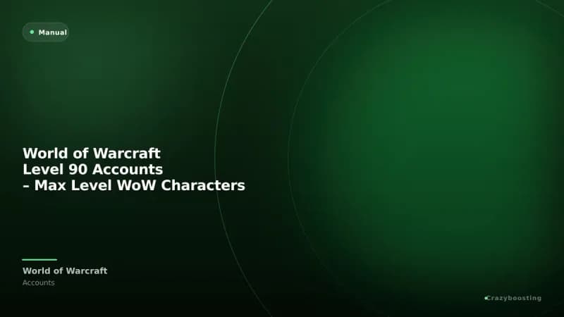 World of Warcraft Level 90 Accounts – Max Level WoW Characters