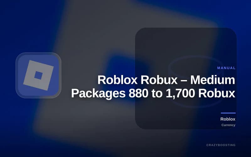 Roblox Robux – Medium Packages 880 to 1,700 Robux
