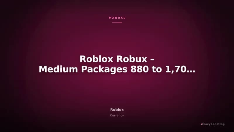 Roblox Robux – Medium Packages 880 to 1,700 Robux