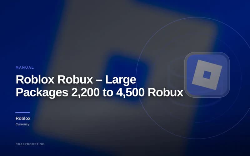 Roblox Robux – Large Packages 2,200 to 4,500 Robux