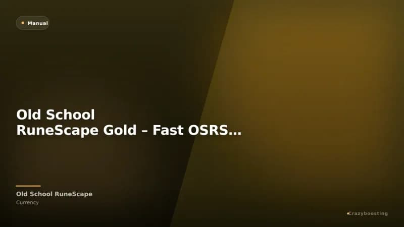 Old School RuneScape Gold – Fast OSRS Gold Delivery