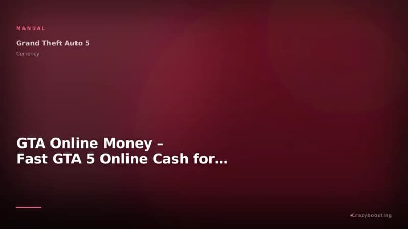 GTA Online Money – Fast GTA 5 Online Cash for Xbox