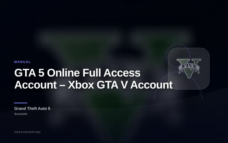 GTA 5 Online Full Access Account – Xbox GTA V Account