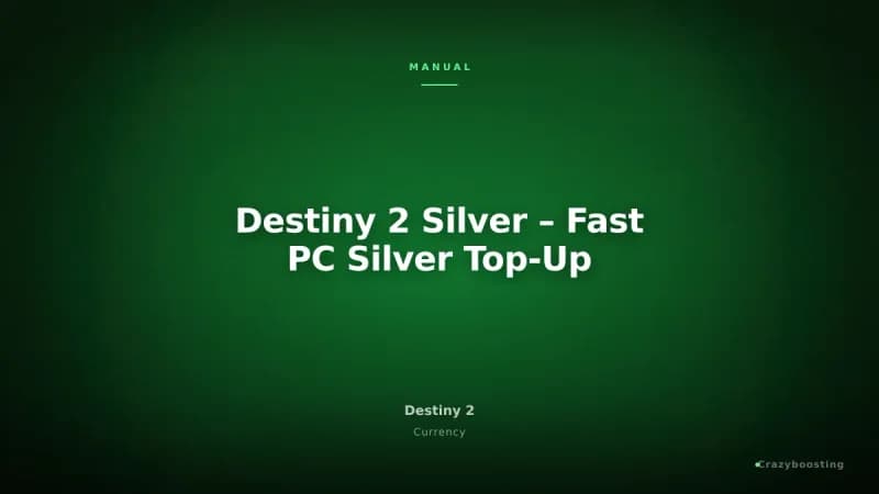 Destiny 2 Silver – Fast PC Silver Top-Up