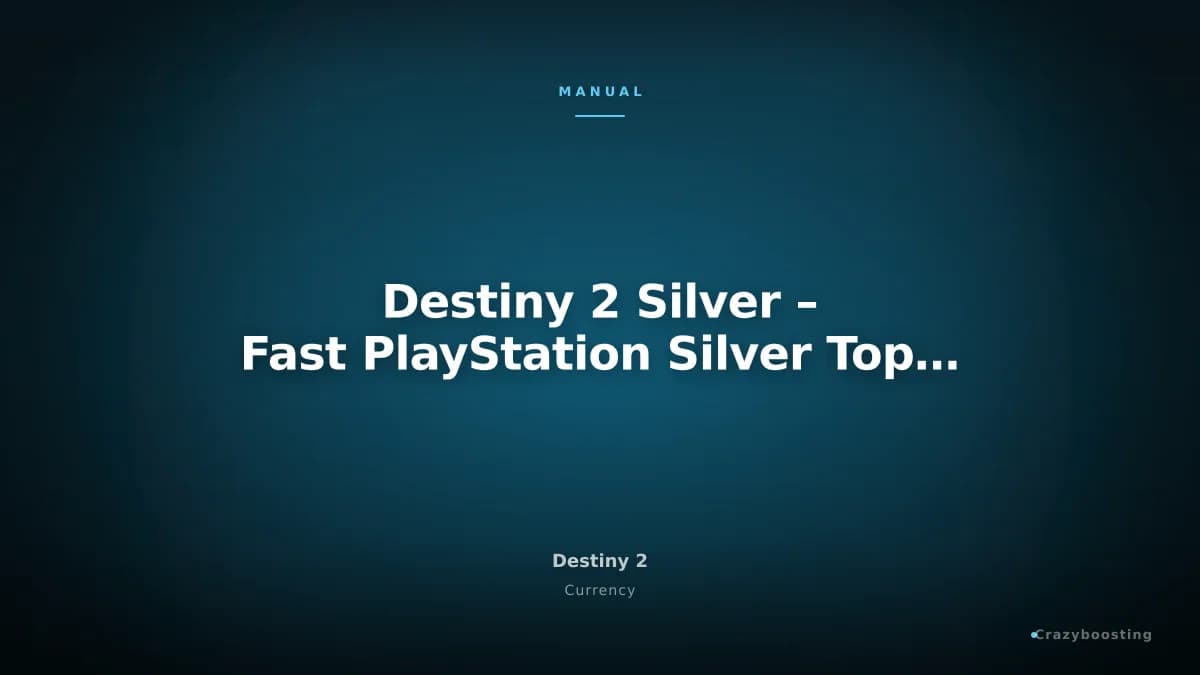 Destiny 2 Silver – Fast PlayStation Silver Top-Up
