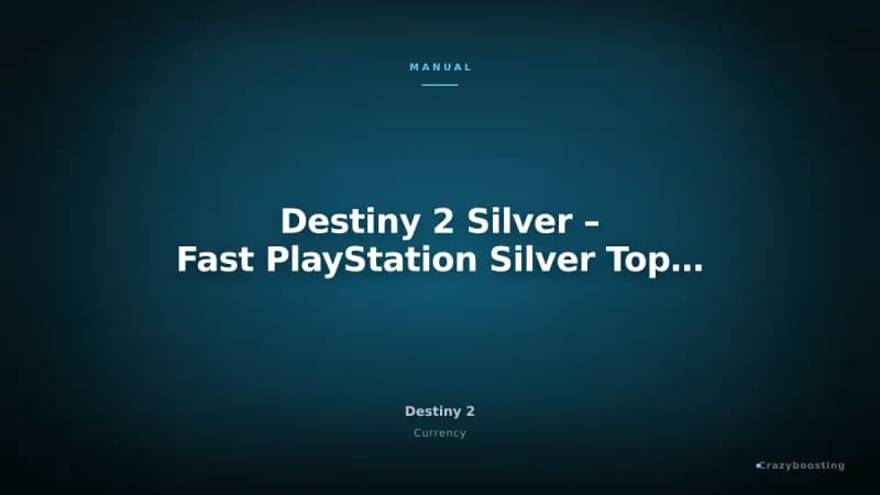 Destiny 2 Silver – Fast PlayStation Silver Top-Up