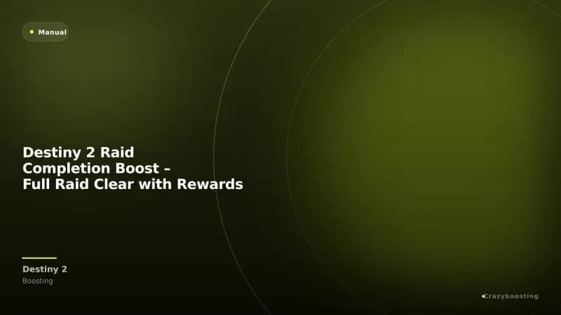 Destiny 2 Raid Completion Boost – Full Raid Clear with Rewards
