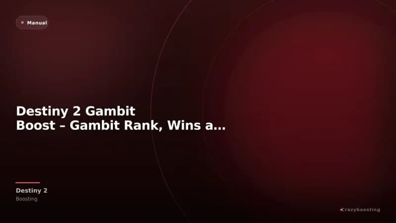 Destiny 2 Gambit Boost – Gambit Rank, Wins and Rewards