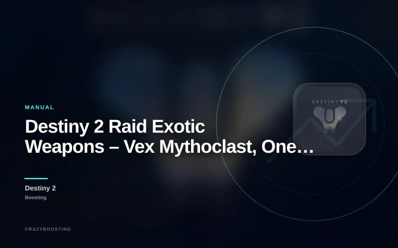 Destiny 2 Raid Exotic Weapons – Vex Mythoclast, One Thousand Voices, Euphony
