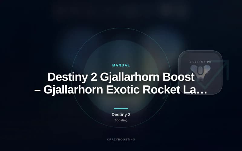 Destiny 2 Gjallarhorn Boost – Gjallarhorn Exotic Rocket Launcher + Catalyst