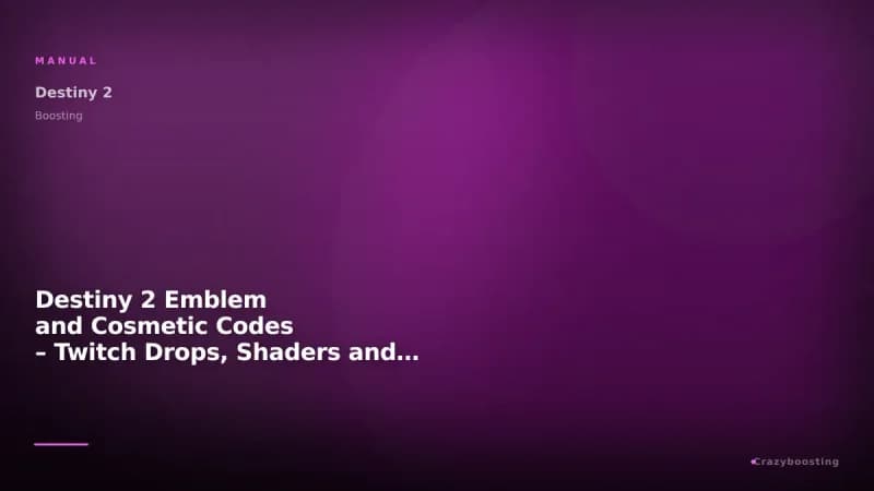 Destiny 2 Emblem and Cosmetic Codes – Twitch Drops, Shaders and Promo Items