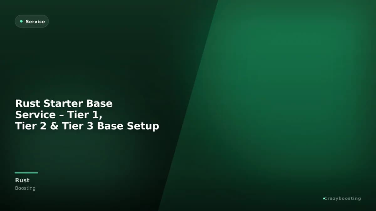 Rust Starter Base Service – Tier 1, Tier 2 & Tier 3 Base Setup