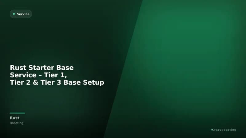 Rust Starter Base Service – Tier 1, Tier 2 & Tier 3 Base Setup