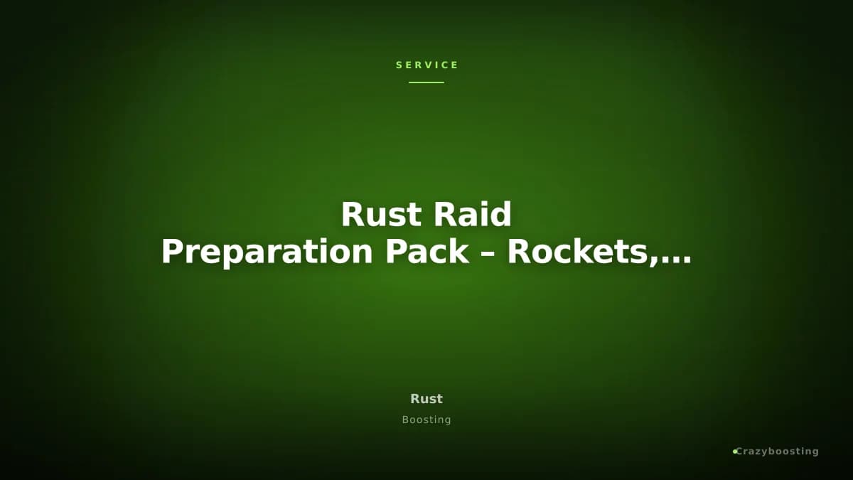 Rust Raid Preparation Pack – Rockets, C4, Ammo & Weapons