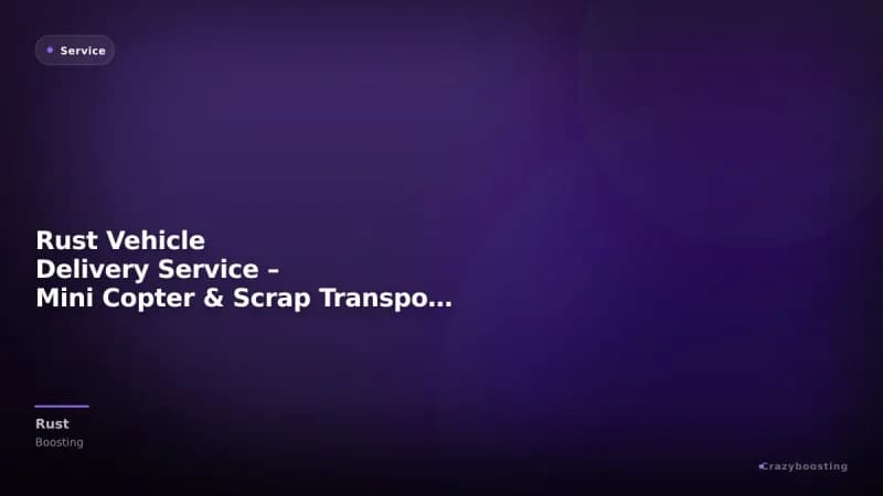 Rust Vehicle Delivery Service – Mini Copter & Scrap Transport Helicopter