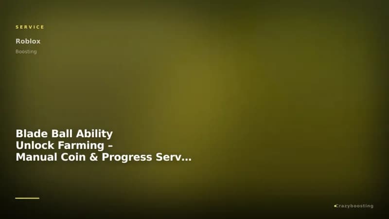 Blade Ball Ability Unlock Farming – Manual Coin & Progress Service