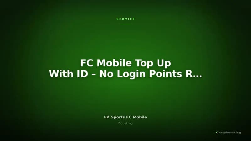 FC Mobile Top Up With ID – No Login Points Replenishment