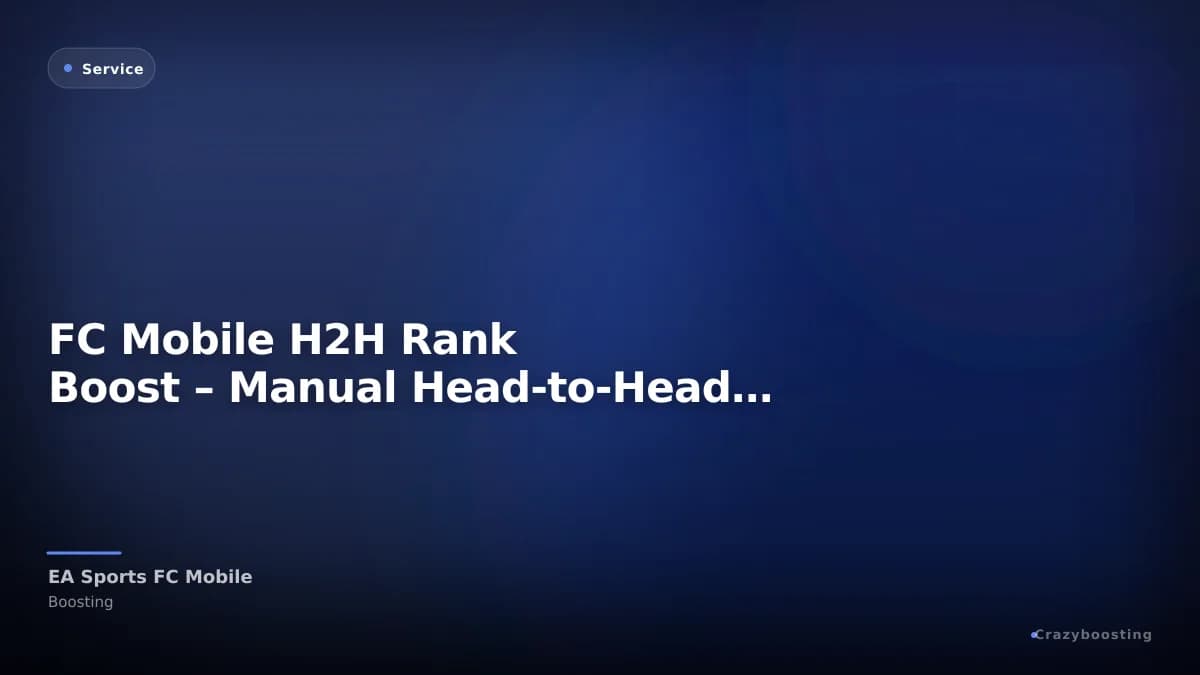 FC Mobile H2H Rank Boost – Manual Head-to-Head Progress