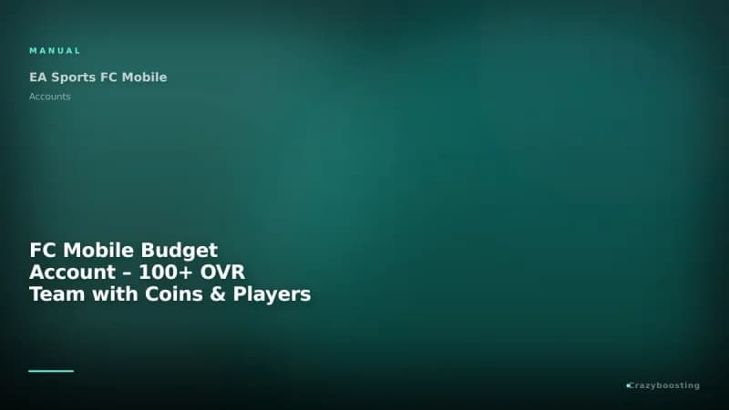 FC Mobile Budget Account – 100+ OVR Team with Coins & Players